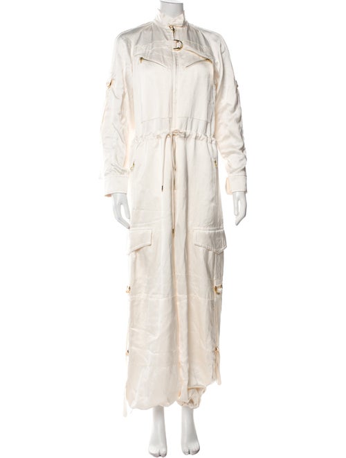 Zimmermann Satin Mock Neck Jumpsuit