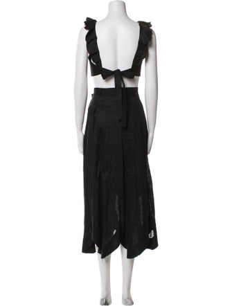 Zimmermann Linen Ruffle Embellishment Skirt Set