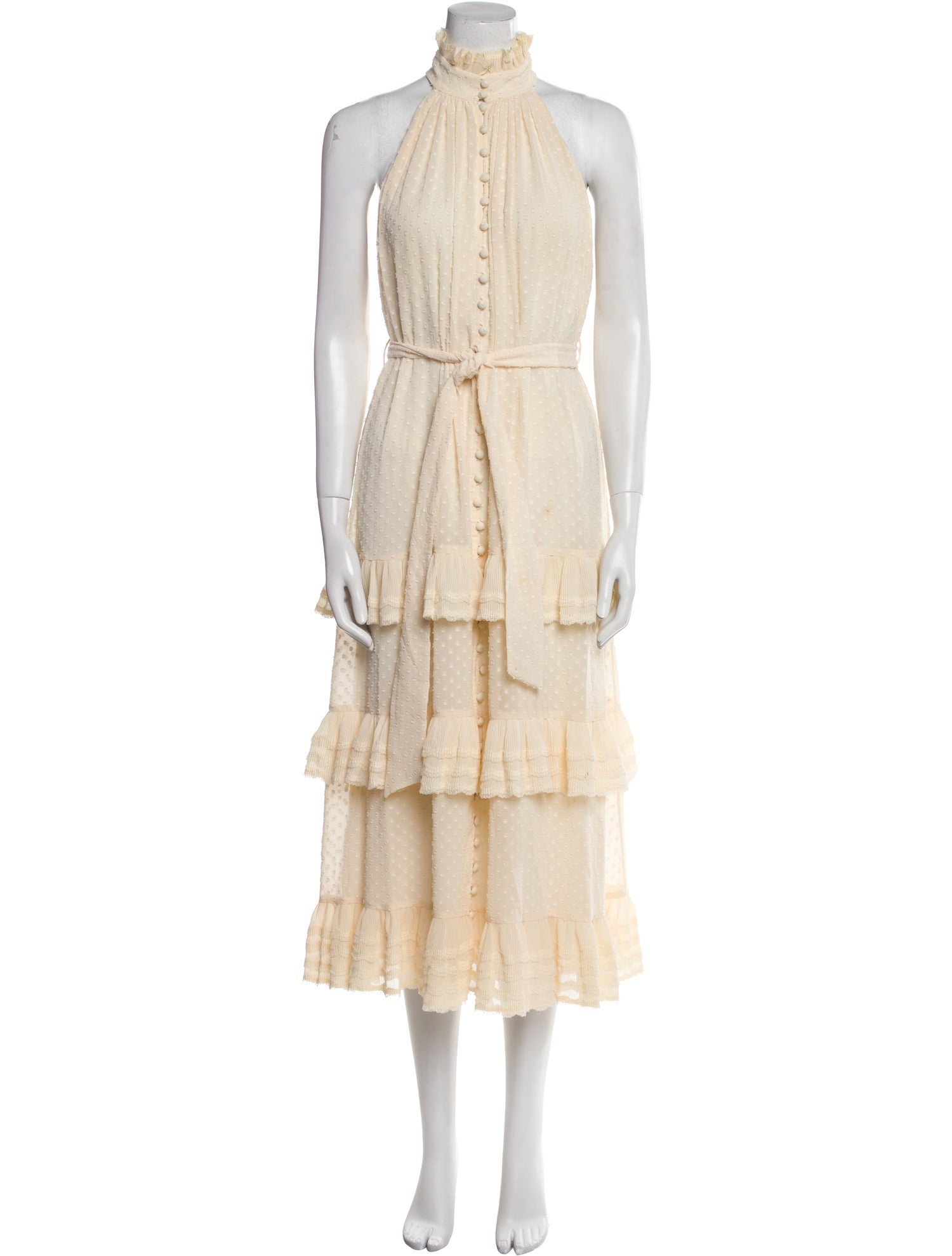 Zimmermann Mock Neck Long Dress