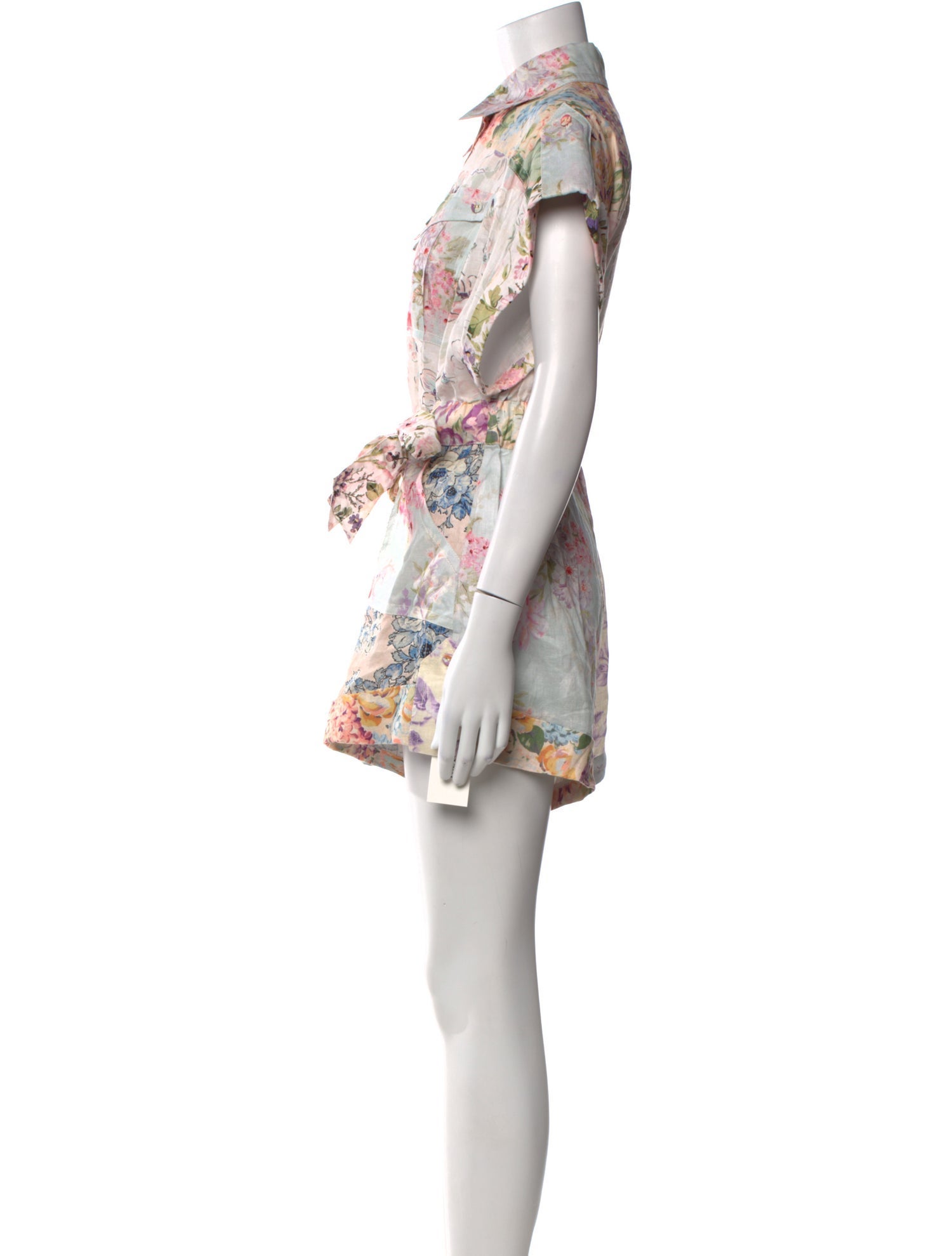 Zimmermann Linen Floral Print Romper
