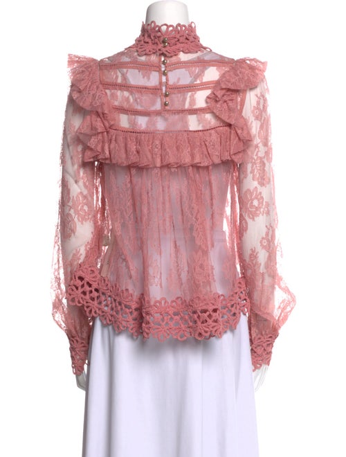 Zimmermann Nylon Mock Neck Blouse