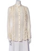 Zimmermann Silk Striped Button-Up Top