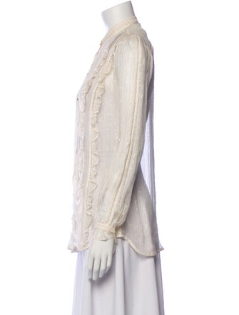 Zimmermann Silk Striped Button-Up Top