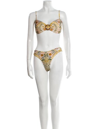 Zimmermann Laurel Bamboo Ring Bikini Printed Bikini