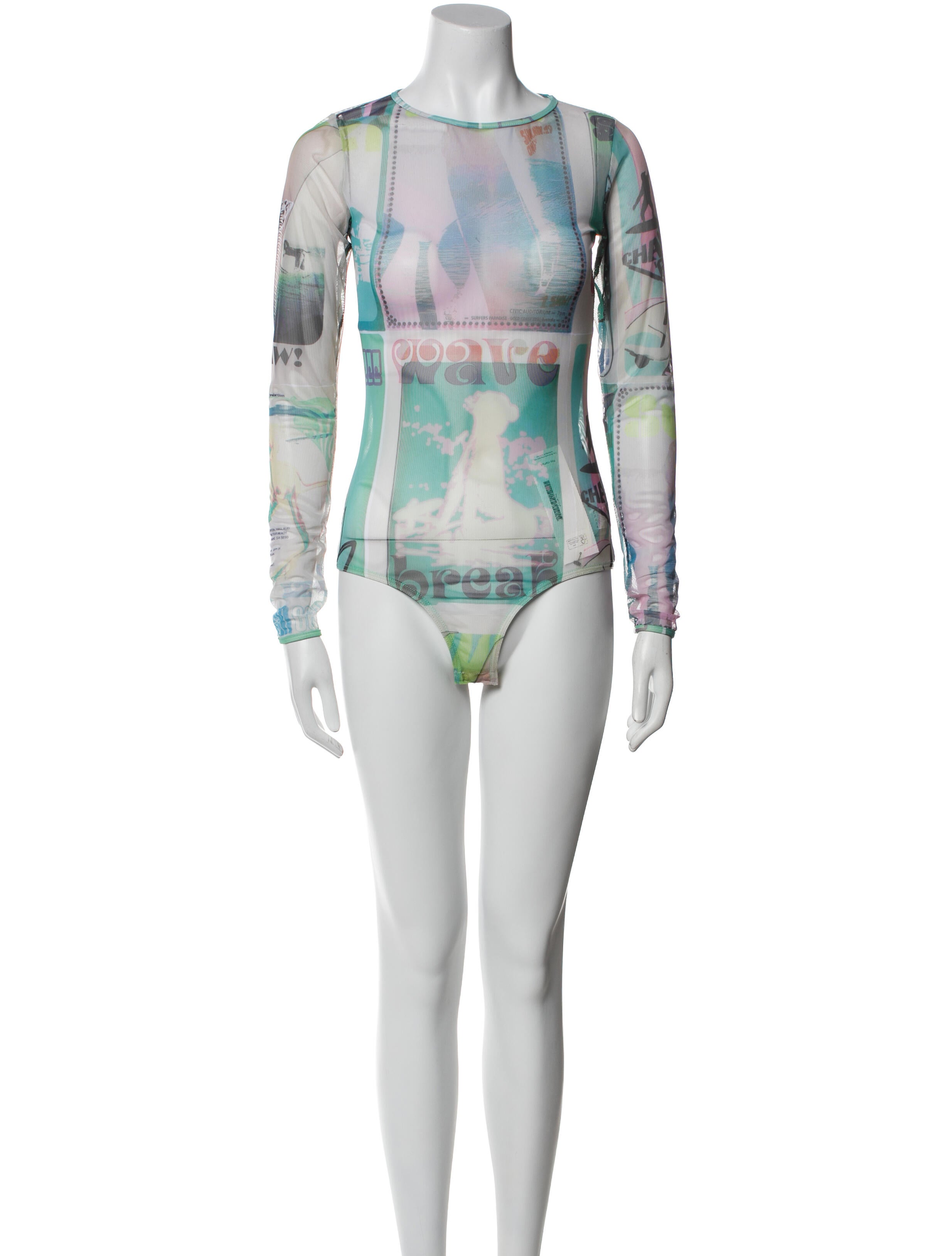 Zimmermann Graphic Print Crew Neck Bodysuit