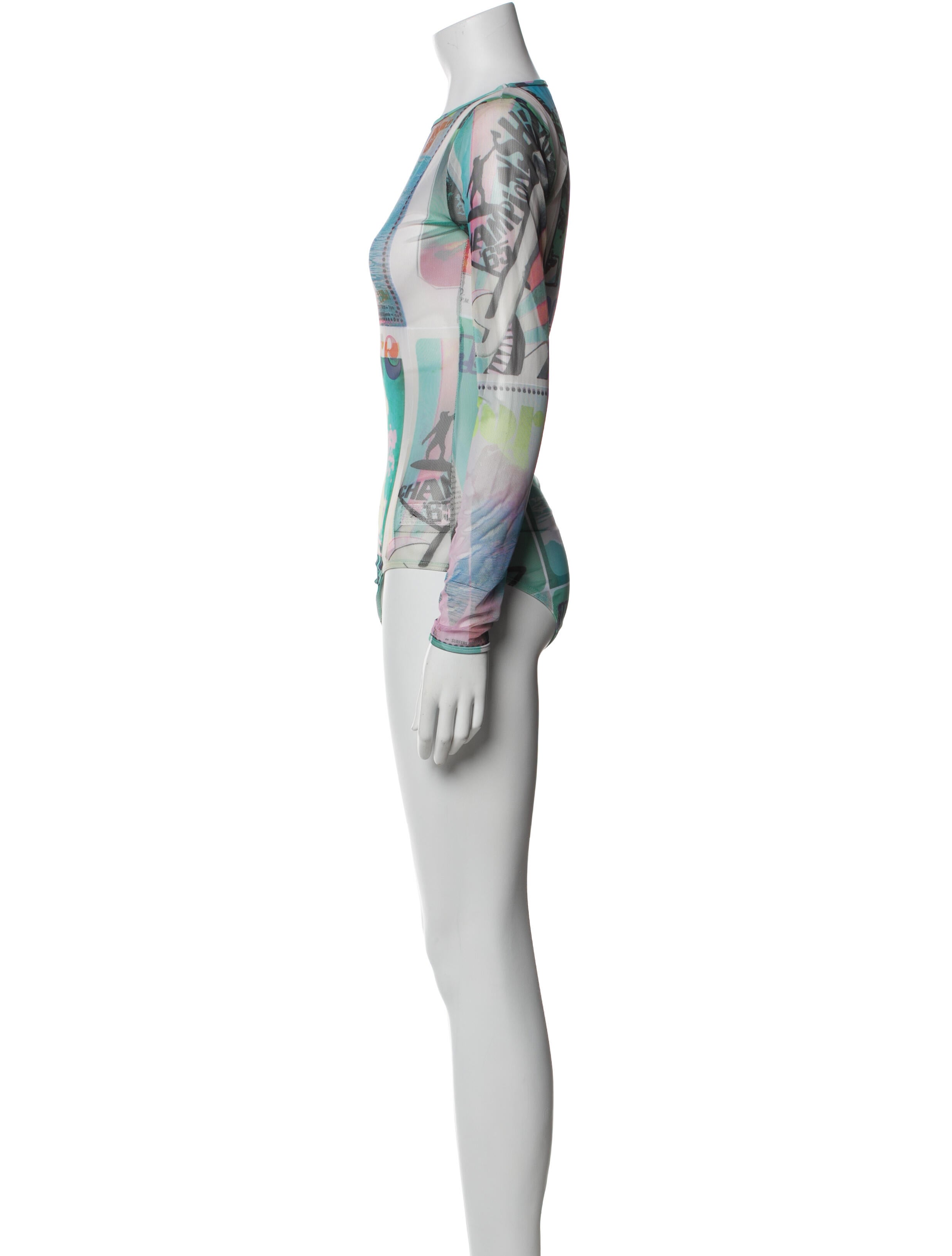 Zimmermann Graphic Print Crew Neck Bodysuit