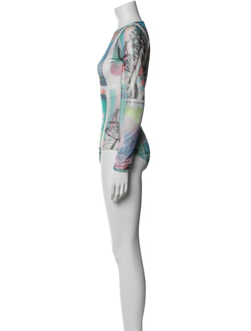 Zimmermann Graphic Print Crew Neck Bodysuit