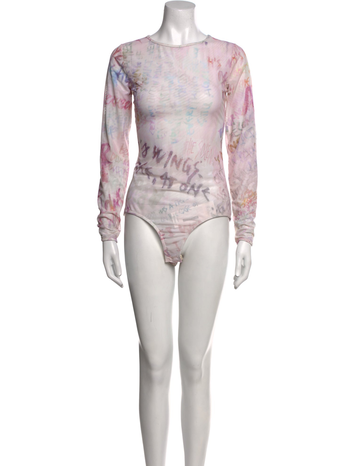 Zimmermann Mesh Tie-Dye Print Bodysuit w/ Tags