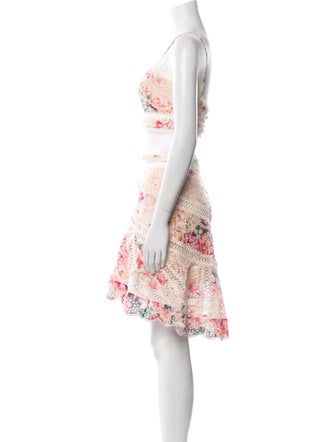 Zimmermann Lace Pattern Lasercut Accents Skirt Set
