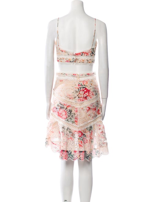Zimmermann Lace Pattern Lasercut Accents Skirt Set