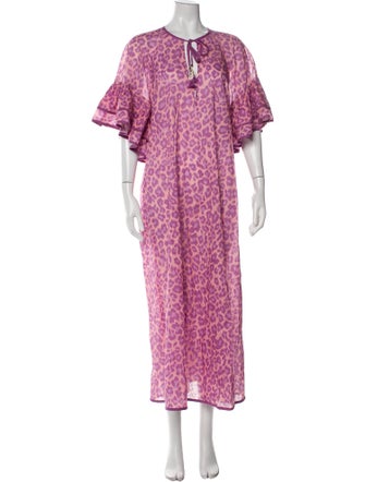 Zimmermann Animal Print Midi Length Dress