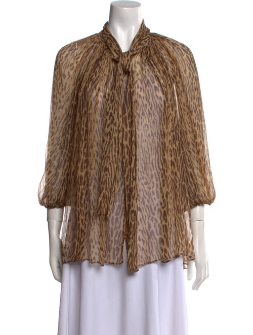 Zimmermann Silk Animal Print Blouse
