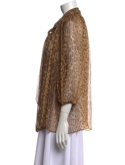 Zimmermann Silk Animal Print Blouse