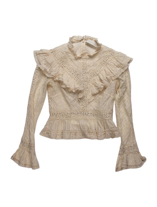 Zimmermann Mock Neck Three-Quarter Sleeve Top