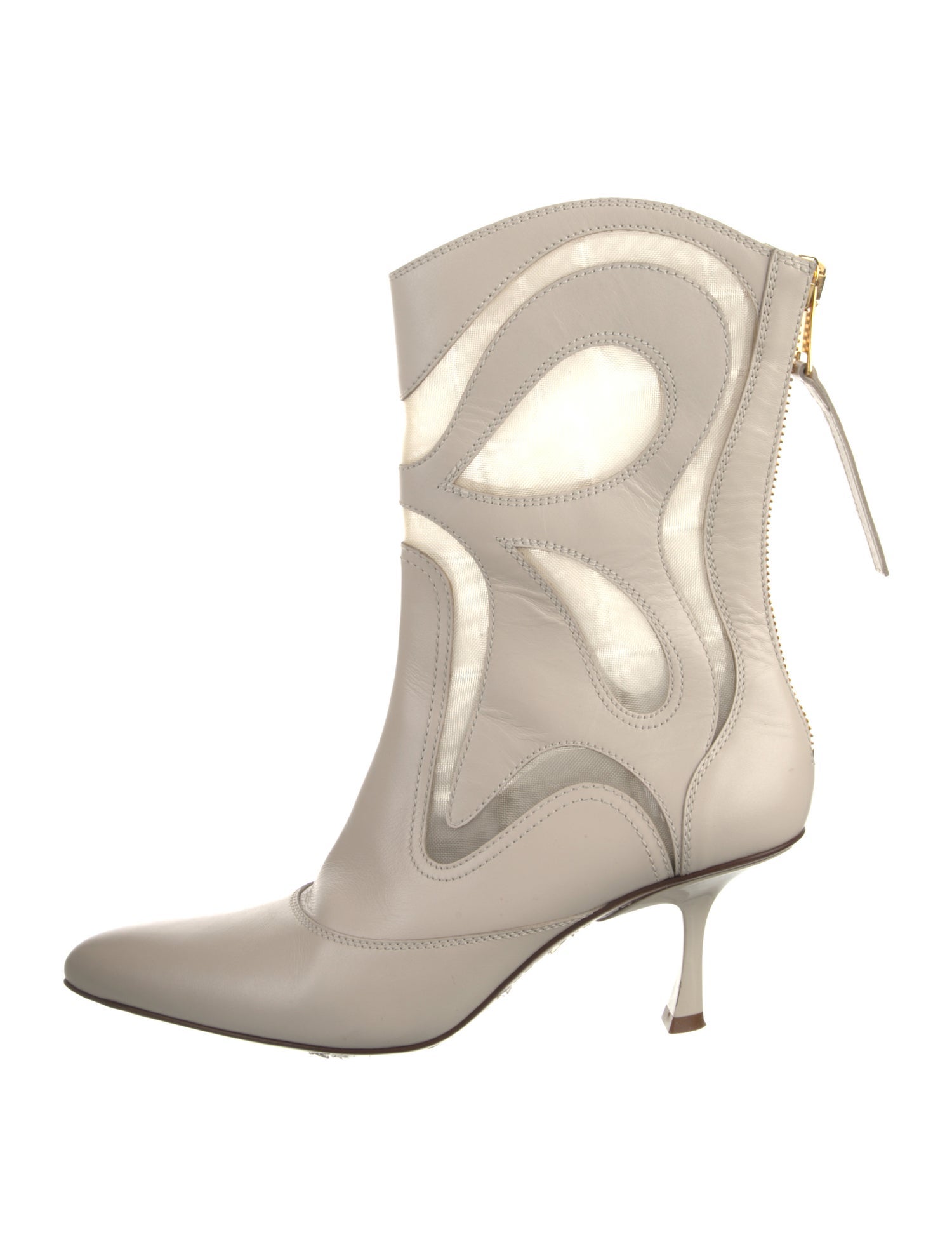 Zimmermann Leather Mesh Accents Boots