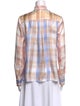 Zimmermann Silk Plaid Print Button-Up Top