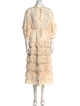 Zimmermann Mock Neck Long Dress
