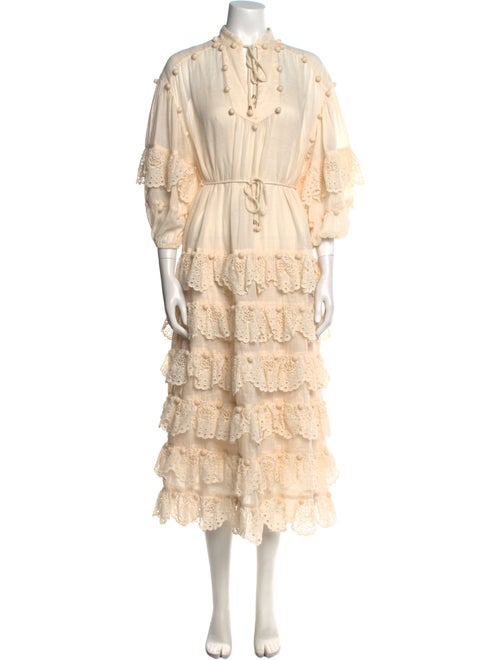 Zimmermann Mock Neck Long Dress