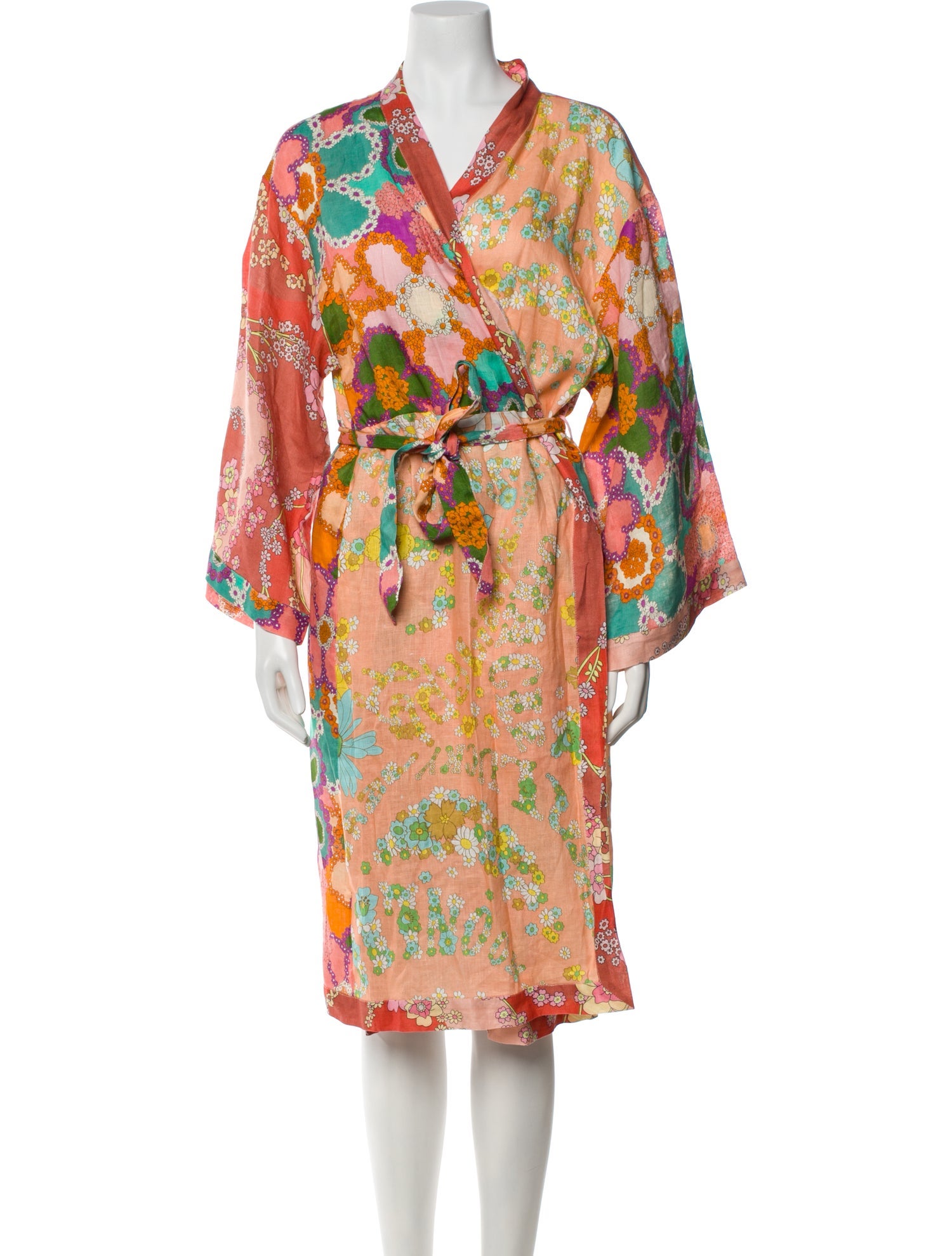 Zimmermann Linen Floral Print Robe