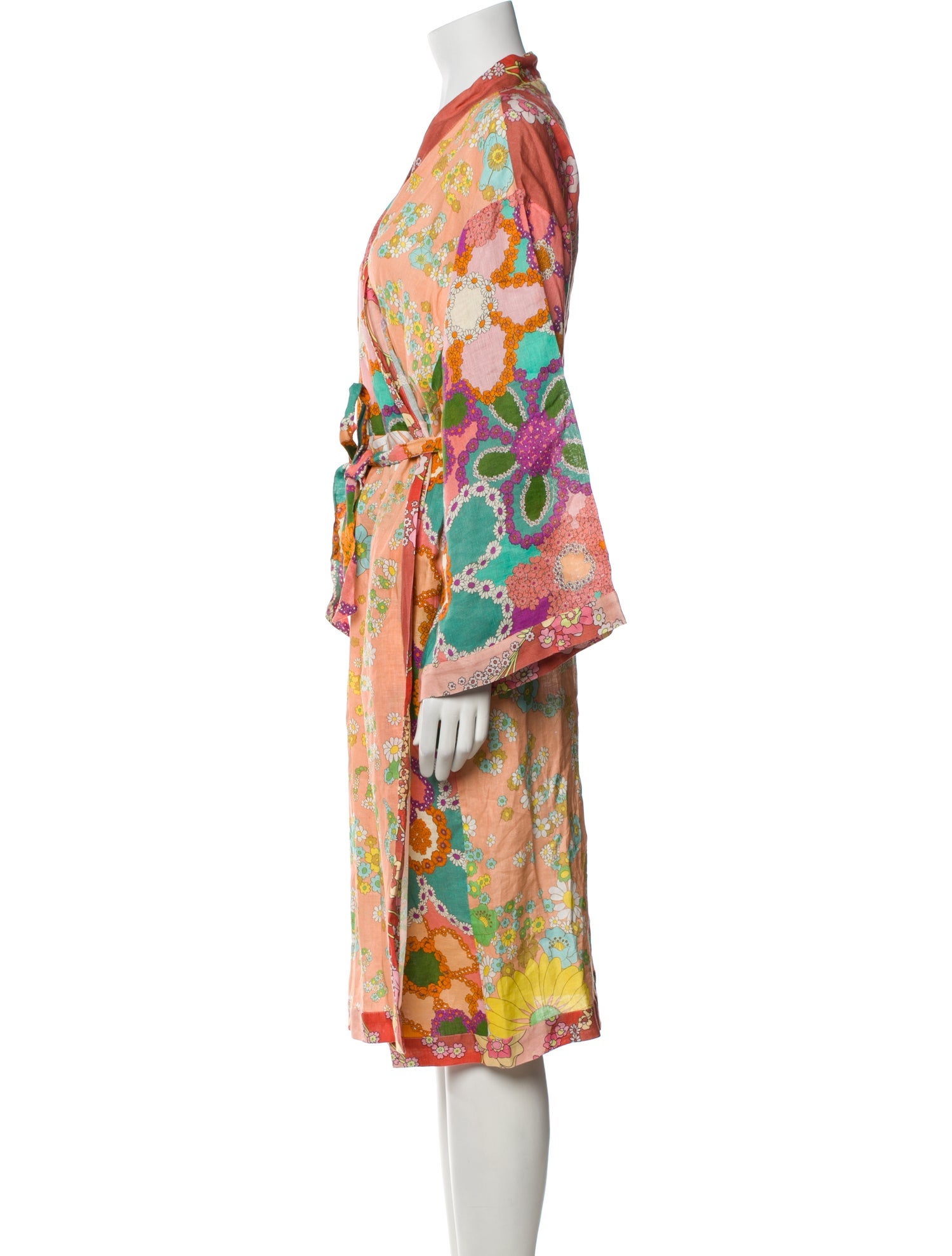 Zimmermann Linen Floral Print Robe