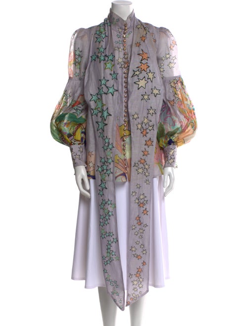 Zimmermann Linen Paisley Print Blouse