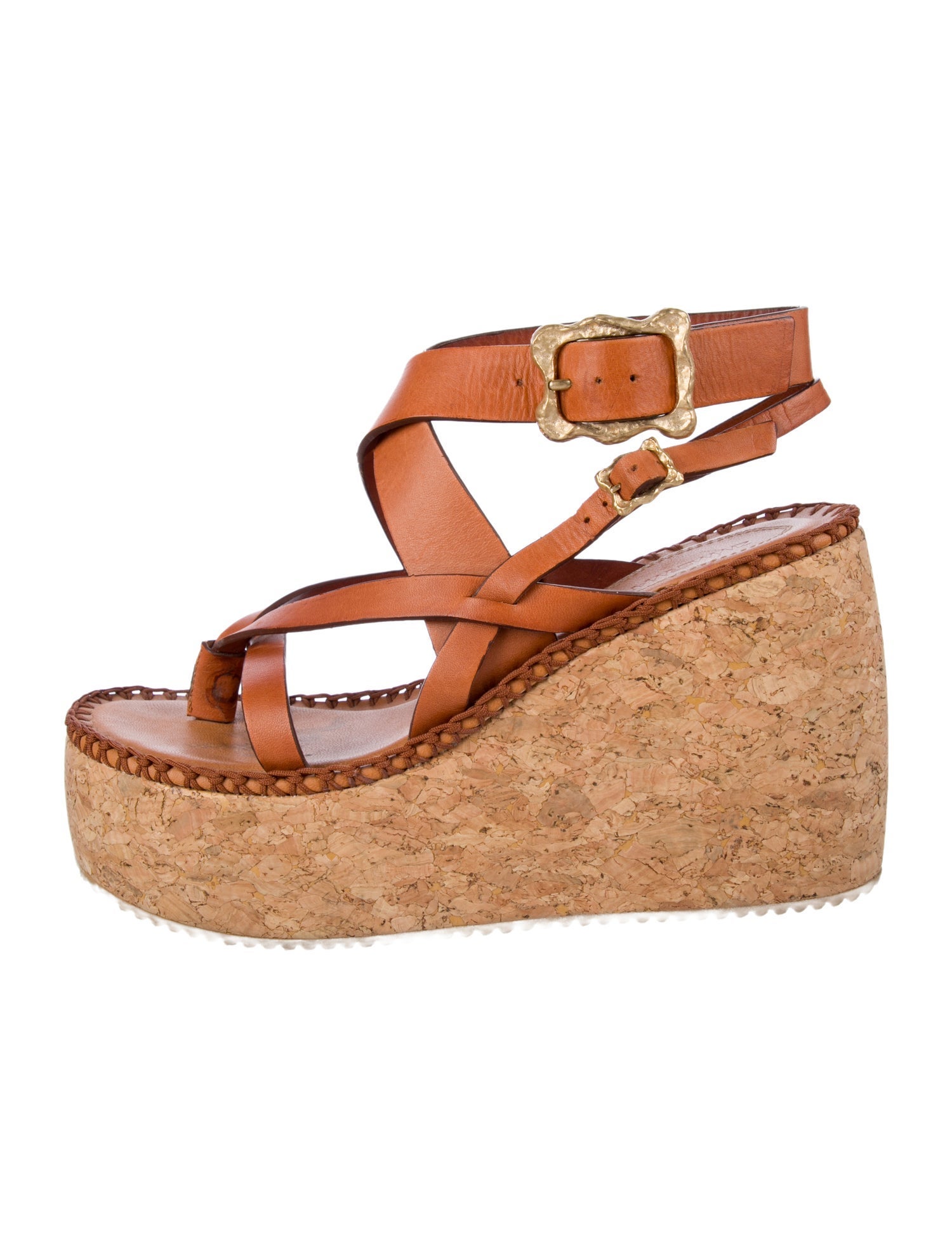 Zimmermann Leather Whipstitch Trim Espadrilles