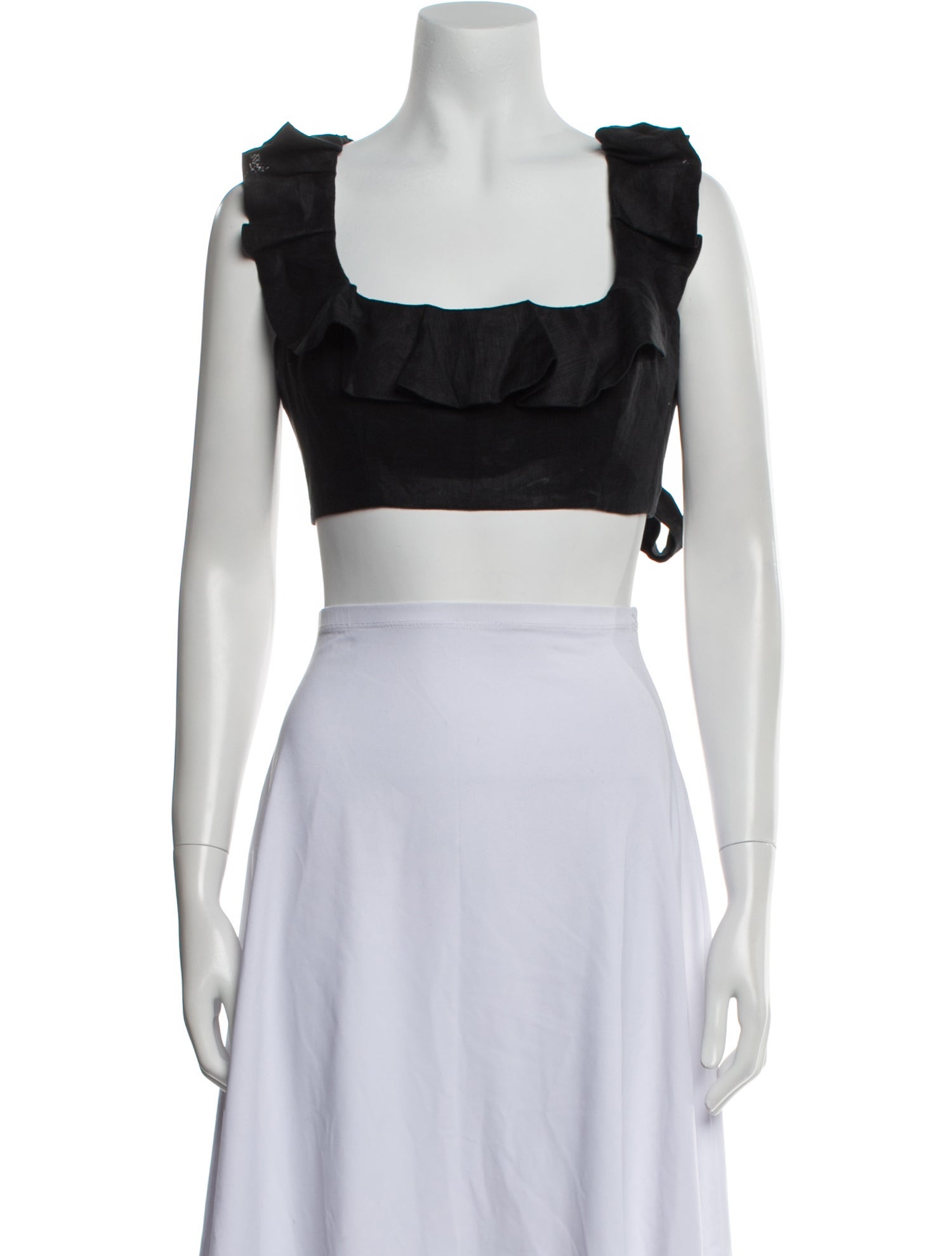 Zimmermann Linen Square Neckline Crop Top w/ Tags