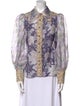 Zimmermann Linen Paisley Print Button-Up Top