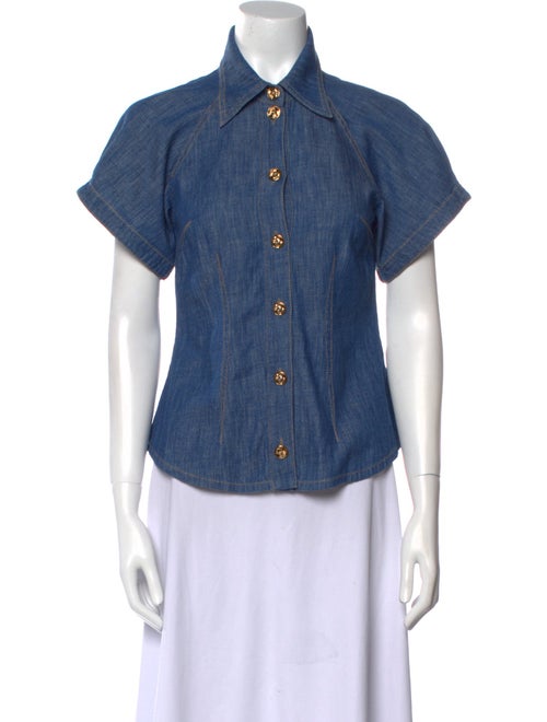 Zimmermann Short Sleeve Button-Up Top