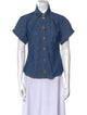 Zimmermann Short Sleeve Button-Up Top