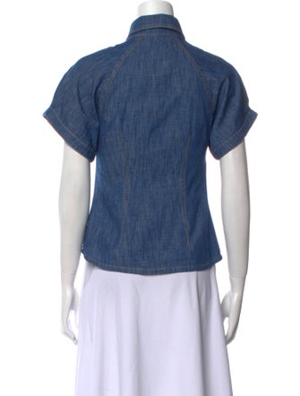 Zimmermann Short Sleeve Button-Up Top