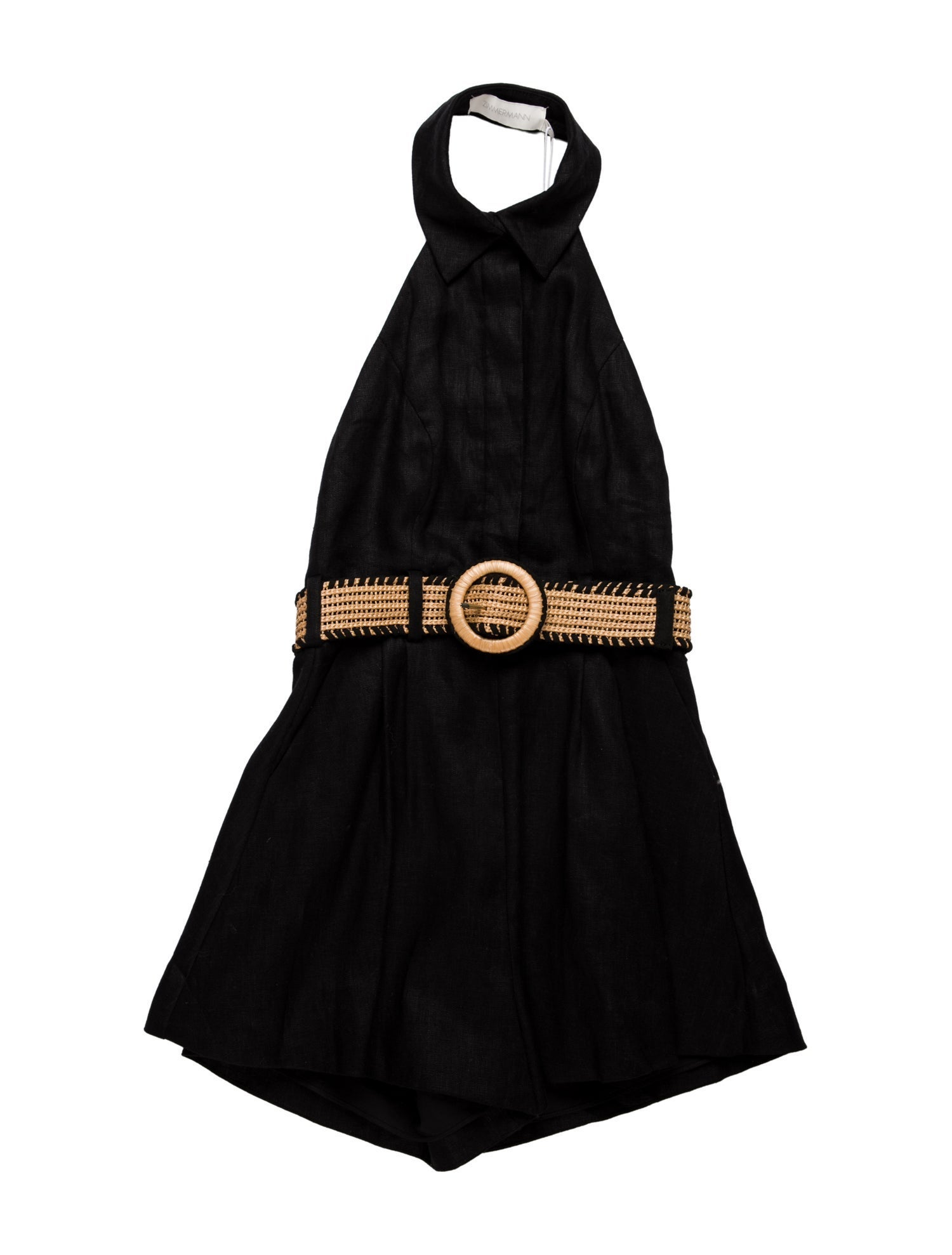 Zimmermann Linen Halterneck Romper w/ Tags