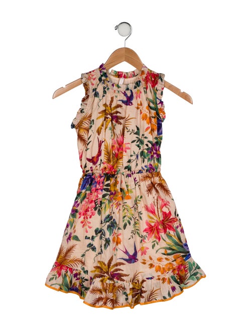 Zimmermann Girls' Floral Printed Sleeveless Dress