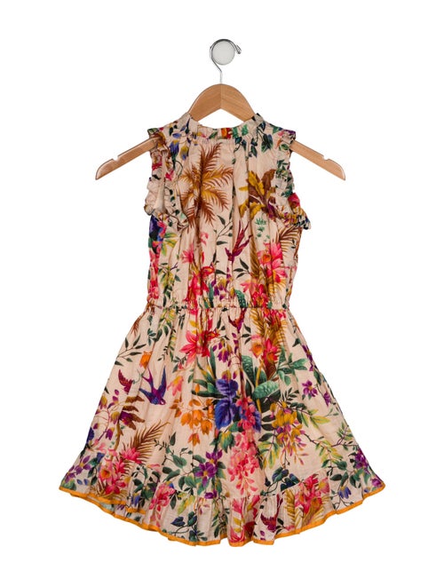 Zimmermann Girls' Floral Printed Sleeveless Dress