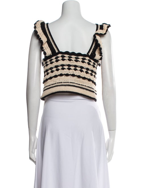 Zimmermann Printed Square Neckline Crop Top