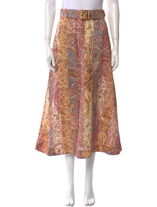 Zimmermann Linen Midi Length Skirt