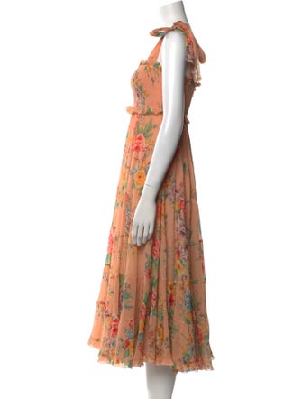 Zimmermann Floral Print Midi Length Dress
