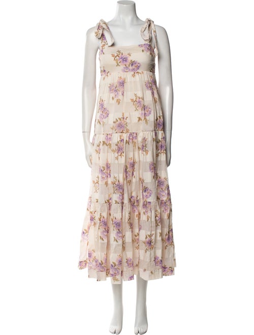 Zimmermann Floral Print Midi Length Dress