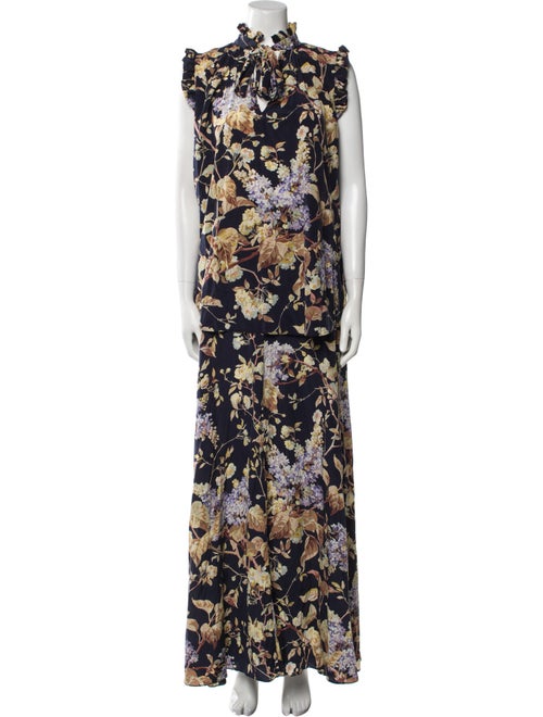 Zimmermann Silk Floral Print Skirt Set
