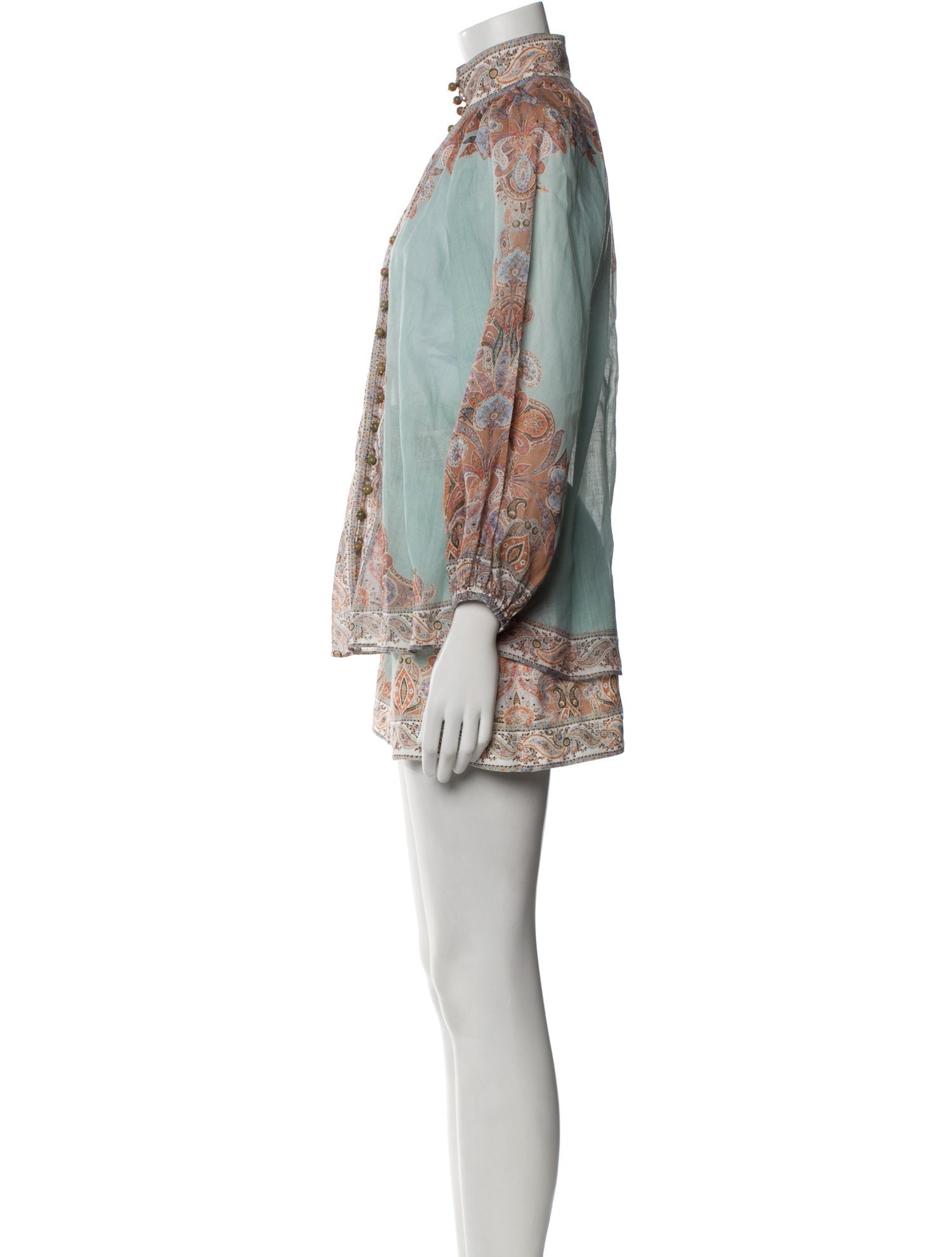 Zimmermann Linen Paisley Print Short Set