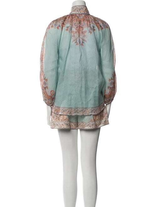 Zimmermann Linen Paisley Print Short Set