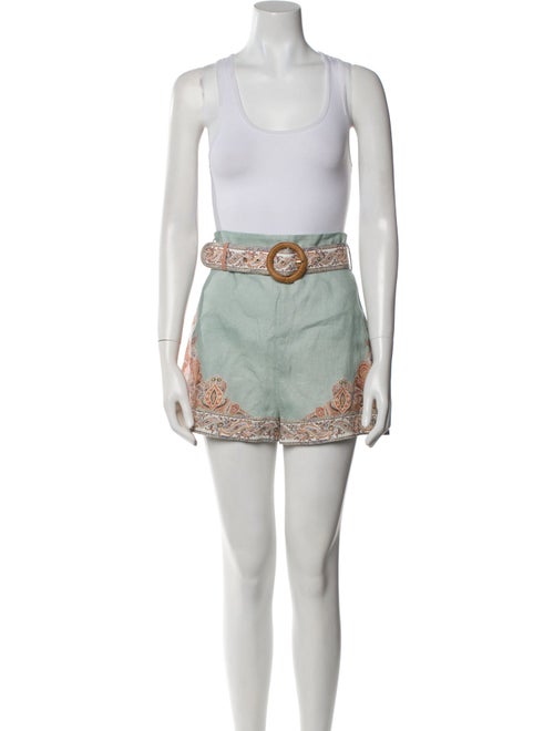 Zimmermann Linen Paisley Print Short Set