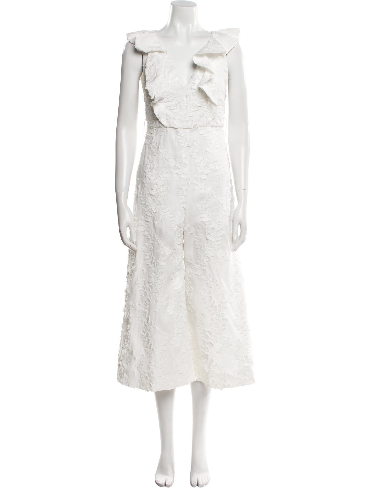 Zimmermann Linen V-Neck Jumpsuit