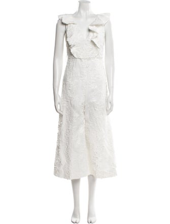 Zimmermann Linen V-Neck Jumpsuit