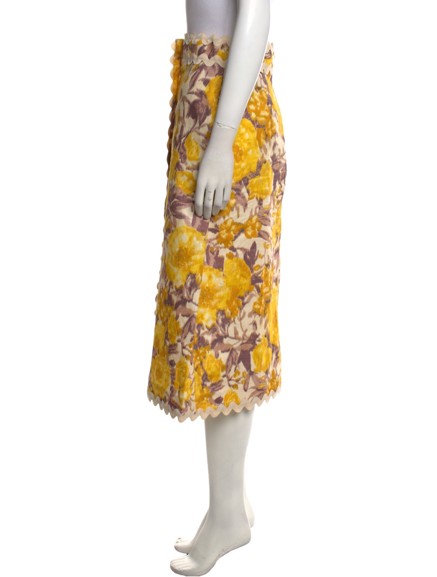 Zimmermann Linen Midi Length Skirt