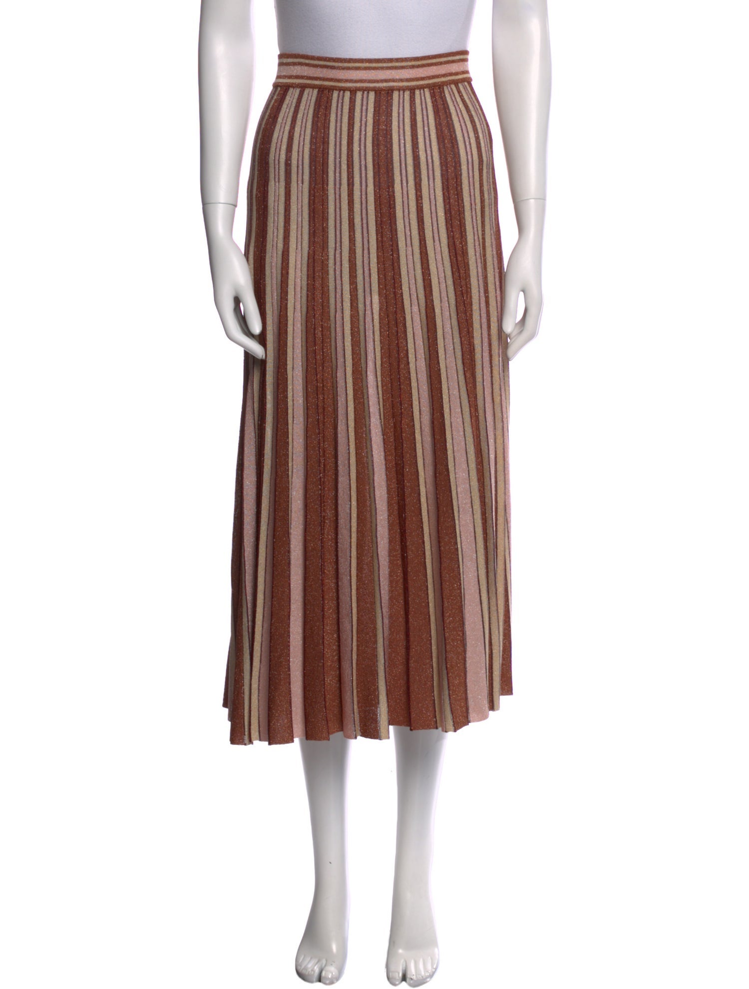 Zimmermann Striped Midi Length Skirt