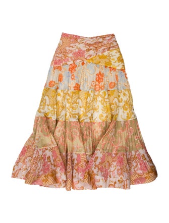 Zimmermann Floral Print Midi Length Skirt
