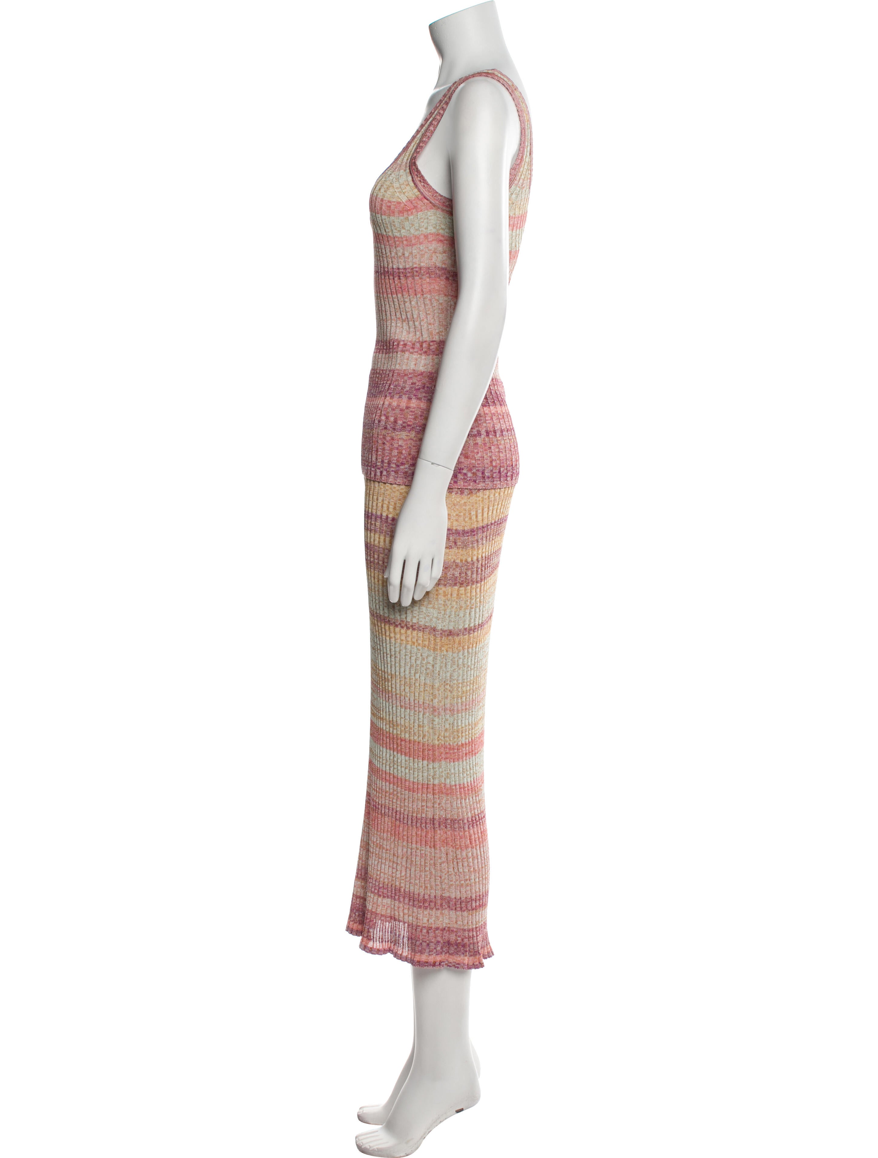 Zimmermann Striped Pleated Accents Skirt Set