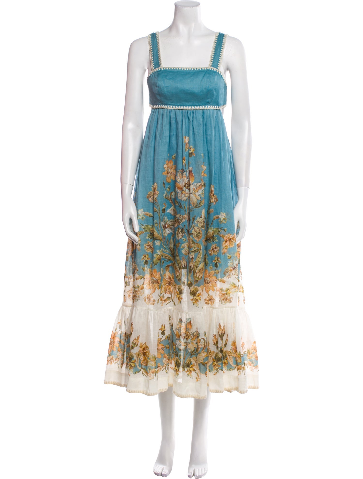 Zimmermann Floral Print Long Dress