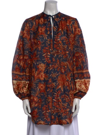 Zimmermann Silk Floral Print Tunic